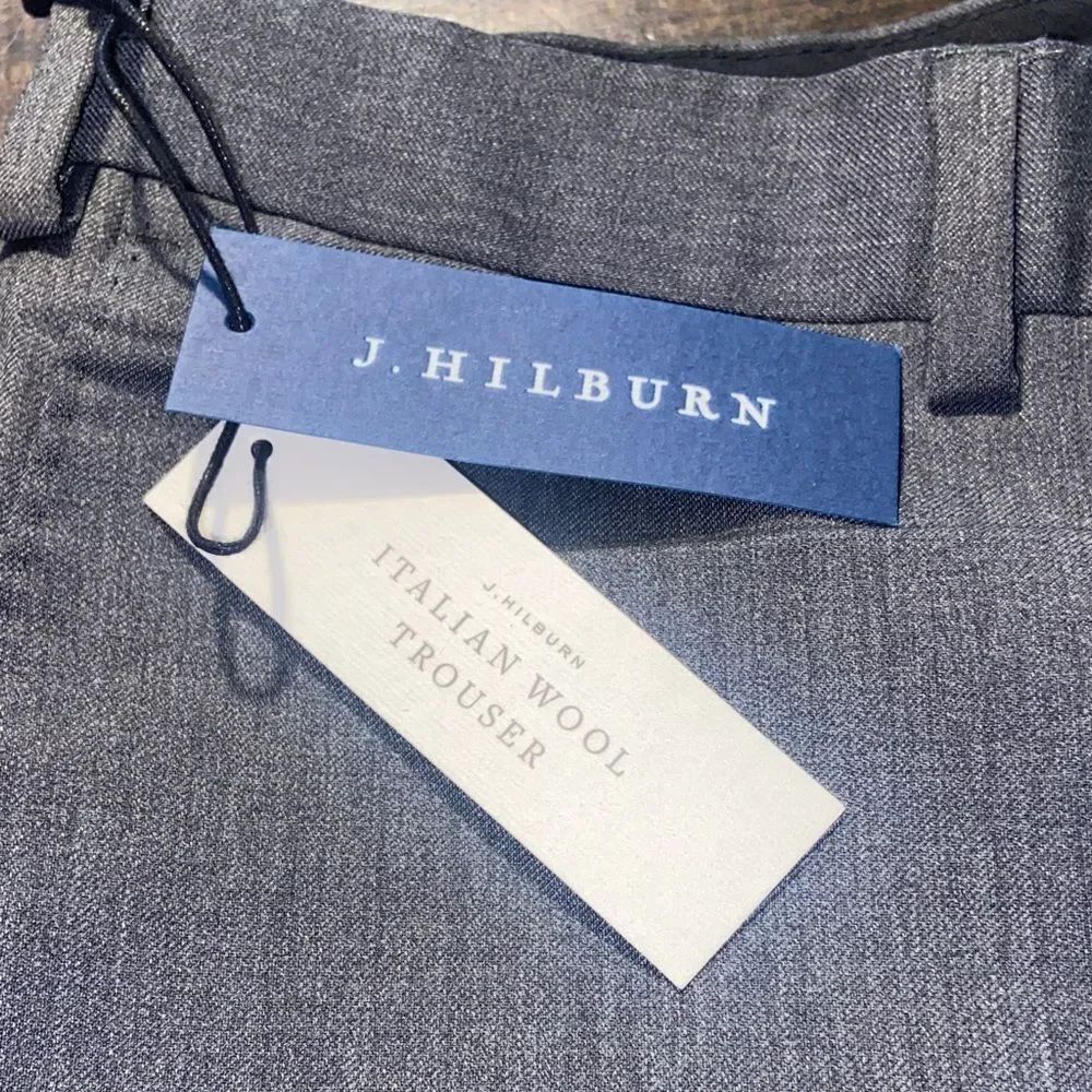 J. Hilburn Gray Italian Wool Trousers size 37 Italian wool